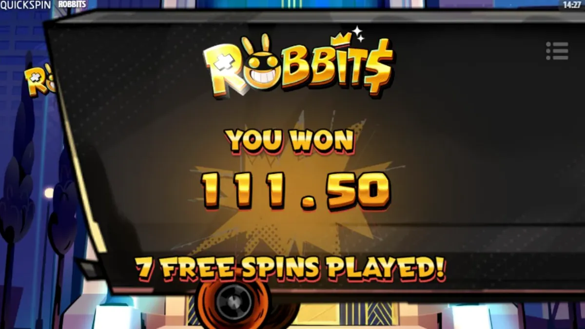 Tampilan visual slot Robbits dengan tema geng kelinci perampok